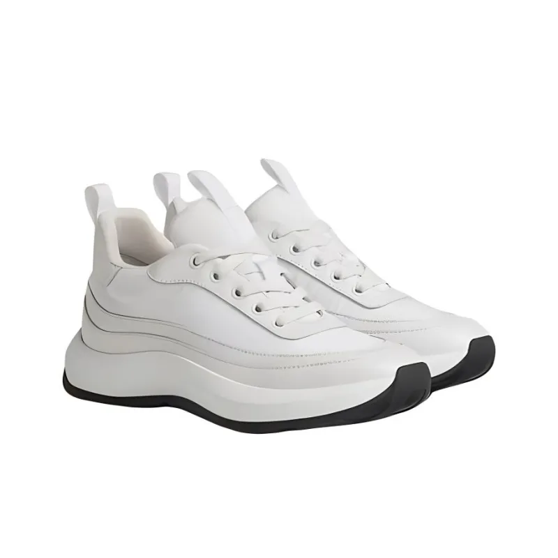 HERMES Gramme Low Top Casual Shoes Women's White-2