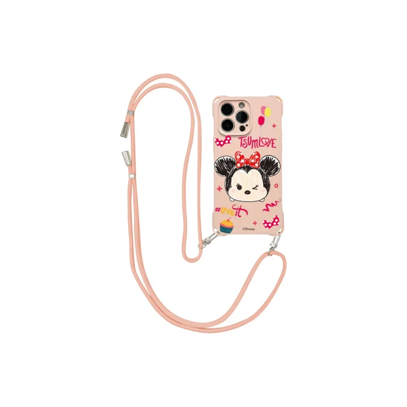 Disney Silicone Material Square Lanyard Backpack Style Phone Cases Compatible With Apple 16 Pro Max/Pro/Plus/15/14/13-14