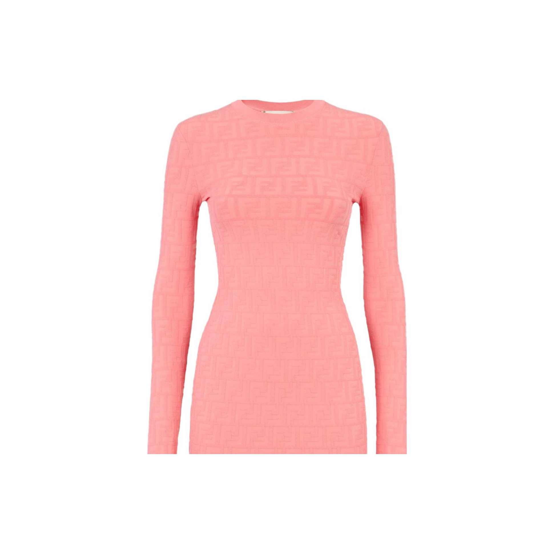 FENDI Monogram-pattern Mini Dress - POIZON