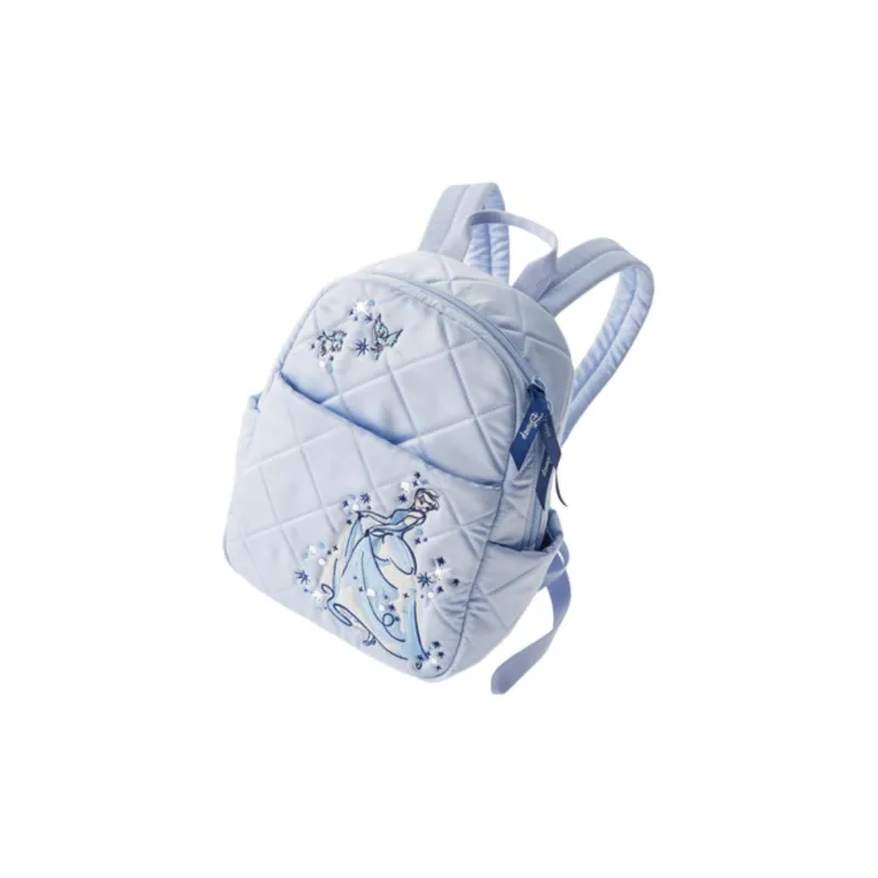Disney Polyester Backpack Mini Women's Gray White-1