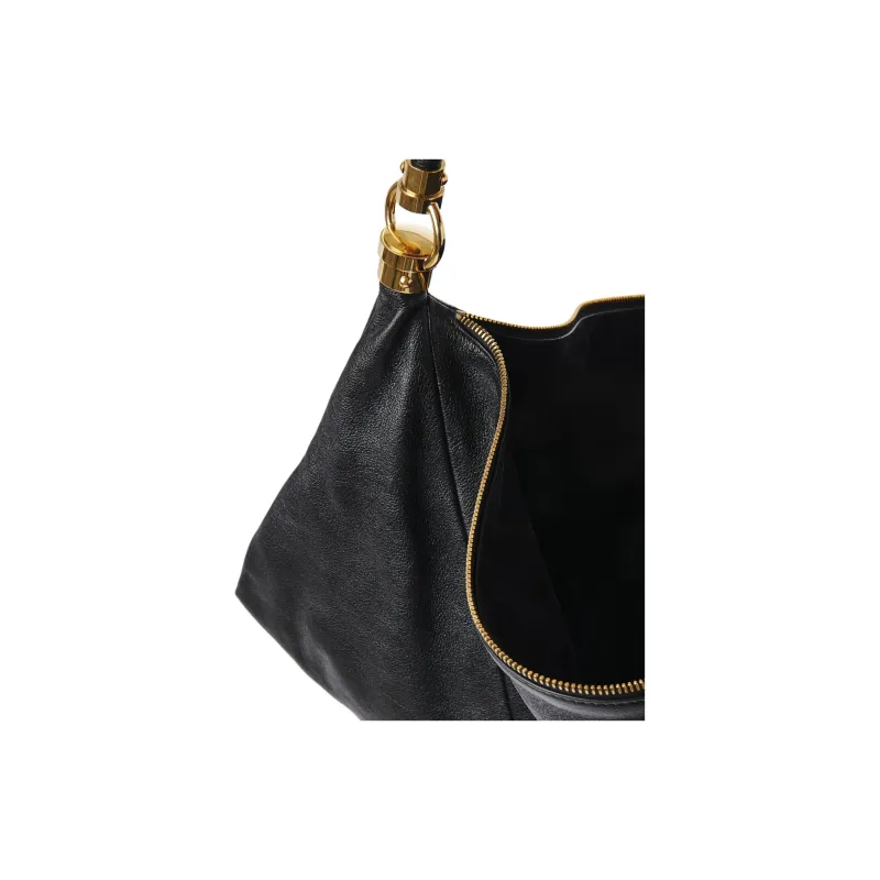 Chloe Grained Leather Vagabond Bag Shoulder Bag Women's Black-4