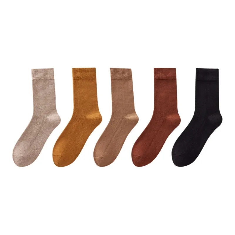 MIIOW Mid Calf Socks Women's 5 Pack-2