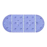 Blue 62cm*142cm[Extra Long Running Track Patchwork Magnetic Therapy Version]