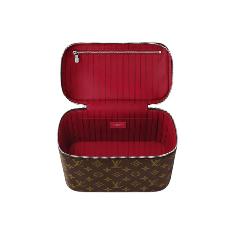 LOUIS VUITTON Monogram Macassar Coated Canvas Makeup Bag Men's Red-3