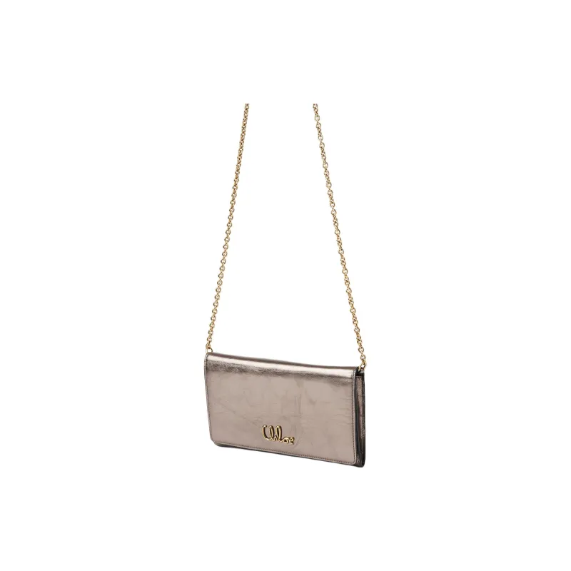 Chloe Calfskin Shoulder Bag Crossbody Bag Wallet Regular Women's 1Bright Gray-1