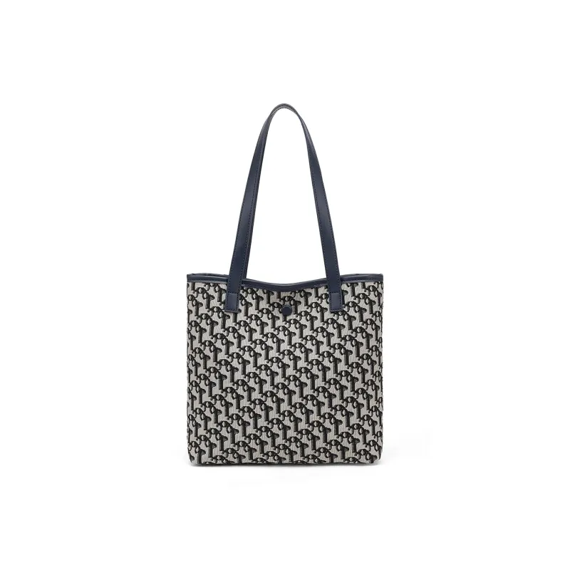 CORALDAISY Fabric Shoulder Bags Handbags Regular Women's Mousse Black/Harbor Blue-5