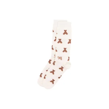 PALM ANGELS Mini Bear Monogram Socks Butter Multicol