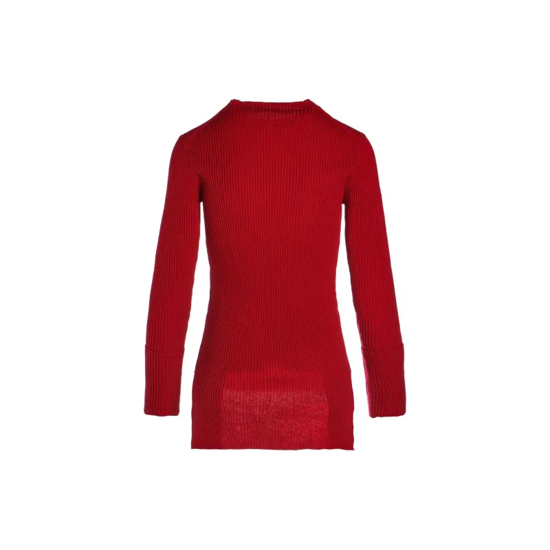 Yohji Yamamoto FW24 Cashmere Sweater Women's Red-1
