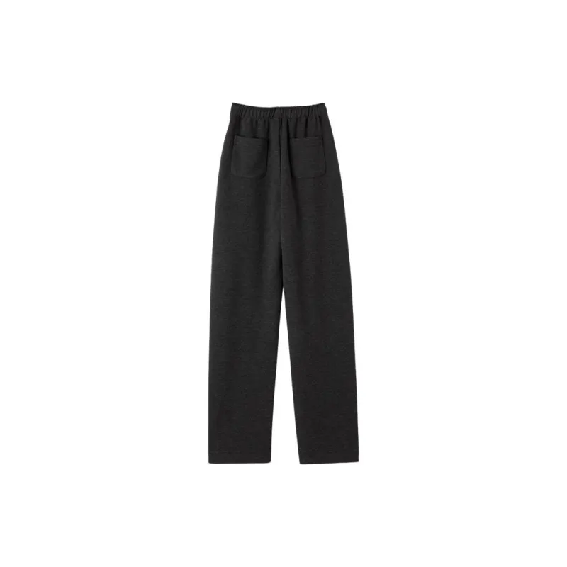 Late White Casual Pants Women's Dark Gray-3