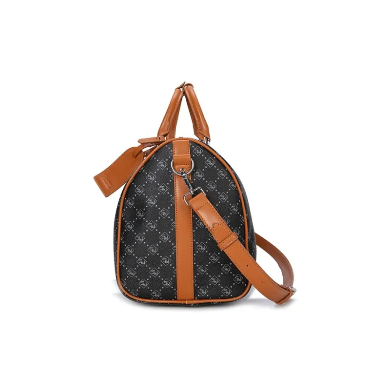 SWISS MILITARY PVC Patch PU Travel Bag Shoulder Bag Crossbody Bag Men's Black/Brown-2