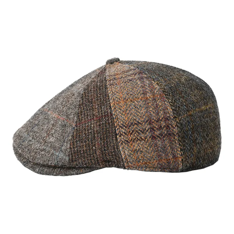 KENMONT Sheep Wool Berets Women's Black Gray Color-2