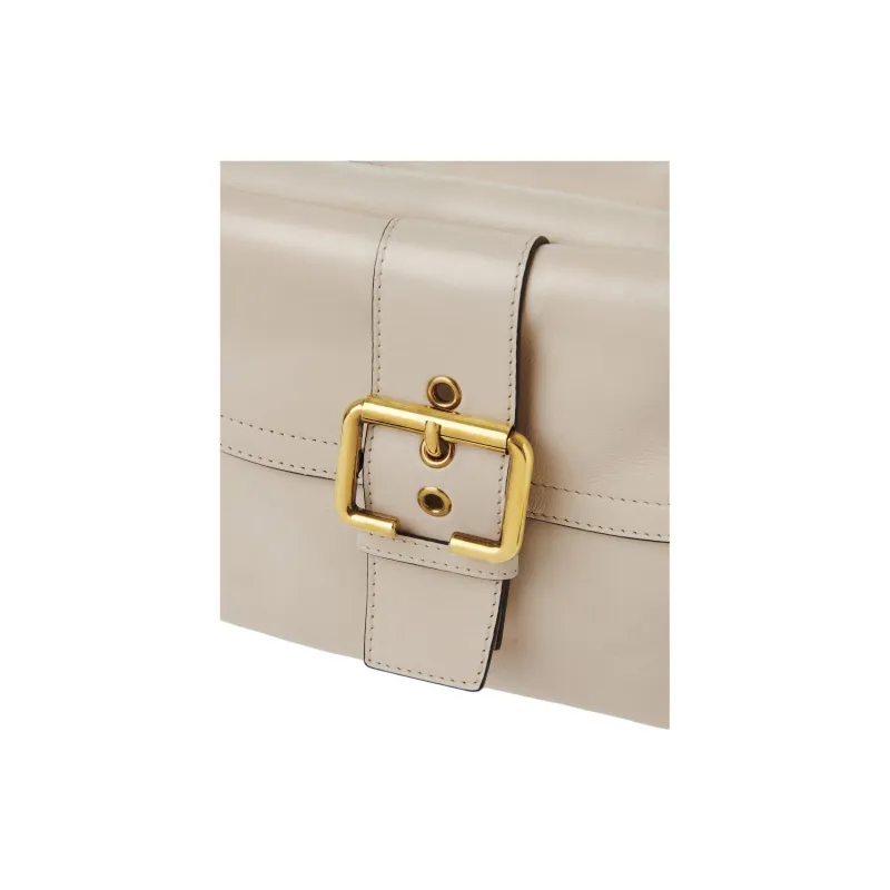 Chloe Natural Shiny Buffalo Leather Camera Bag Shoulder Bag Crossbody Bag Handbag Women's Brown-4