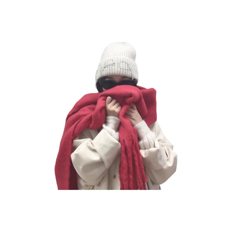 PINKORANGE Polyester Knit Scarves Unisex-5