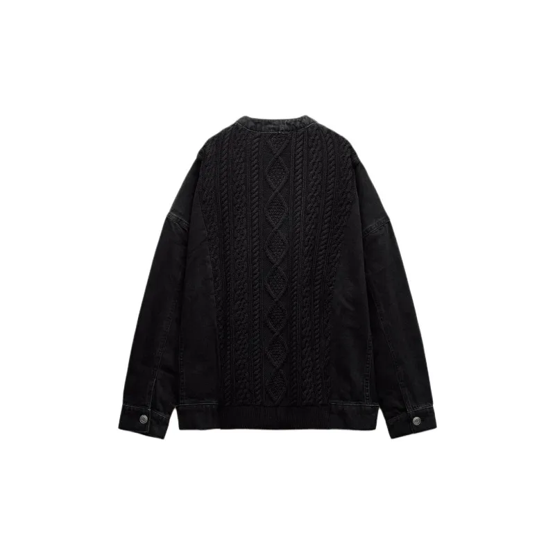 ZARA Denim Jacket Women's Black-1