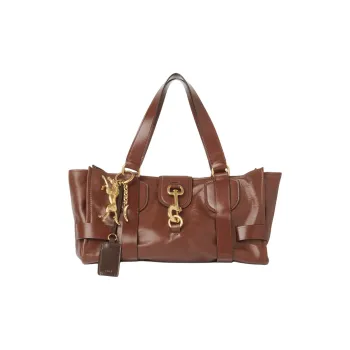 Chloe Smooth Natural Calfskin Handbag Women's Deep Ebony