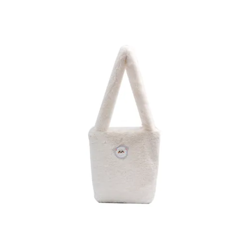 CORE BIRD Plush Shoulder Bag Regular Women's White/Khaki/Brown