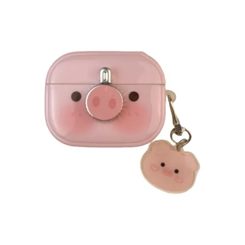 SHIBADU Suitable For AirPods TPU Pink Piglet Magnetic Pop Up Cover 2nd Generation Wireless Bluetooth Headphone Cases