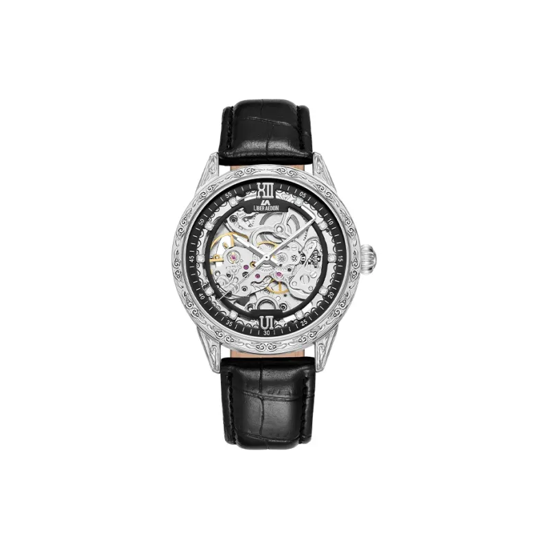 LIBER AEDON Wrist Watch Mechanical Movement Cut Out Dial Men's Watches-1