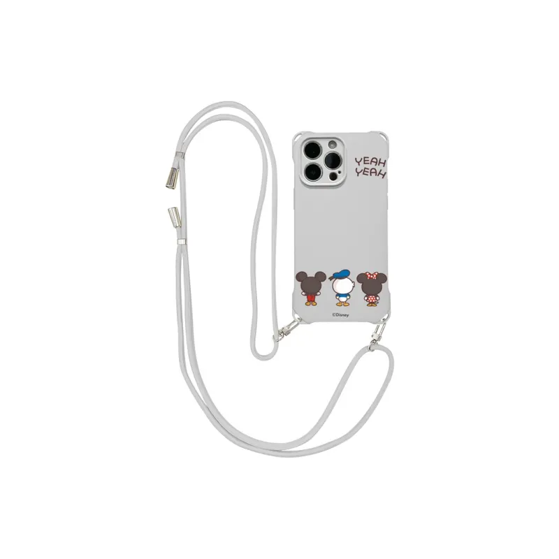 Disney Silicone Material Square Lanyard Backpack Style Phone Cases Compatible With Apple 16 Pro Max/Pro/Plus/15/14/13-4