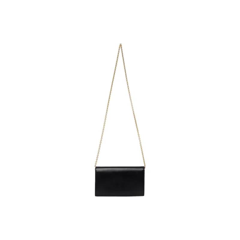 Chloe Calfskin Shoulder Bag Crossbody Bag Wallet Regular Women's Black-2