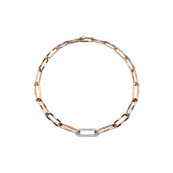 GUCCI Diamond 18K Gold Necklaces Unisex Gold