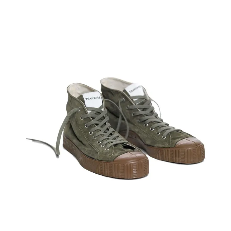SPALWART Special High-Top Skateboard Shoes Unisex Olive Green-2