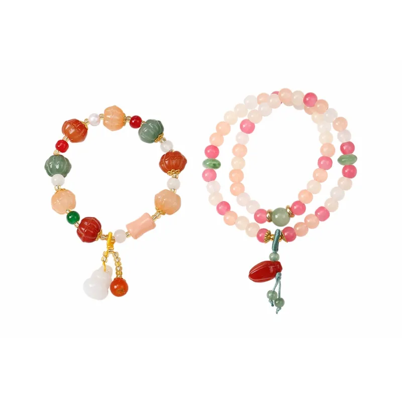 Muyan Alloy Gourd Single Wrap Beaded Bracelet Women's-4