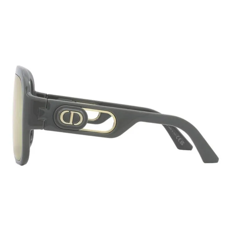 DIOR Plastic Irregular Shape Sunglasses Women's Gray-2