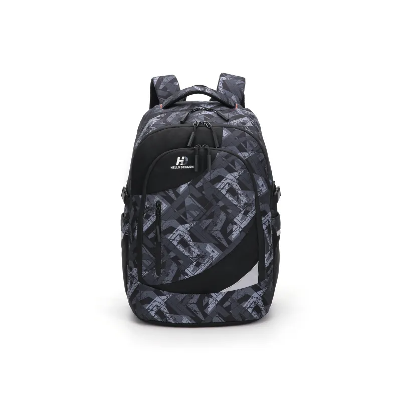 HELLO DRAGON Nylon Backpack Regular Unisex Multicolor/Blizzard/Polar Gray-7
