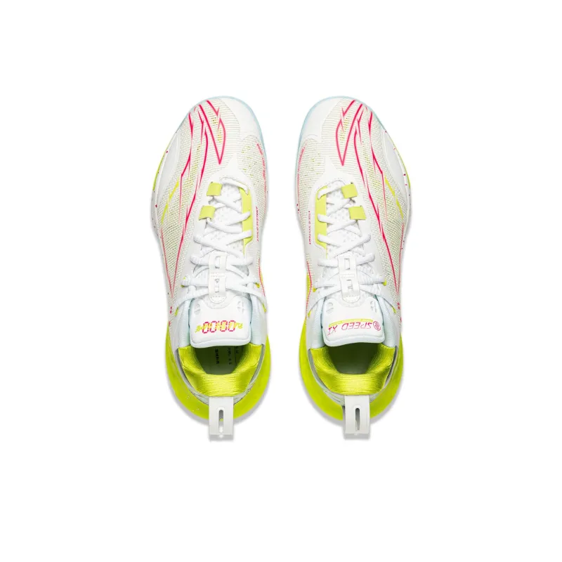 LiNing Flash Strike 11 Supportive And Elastic Low Top Basketball Shoes Men's White Green Red-3