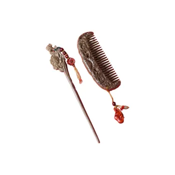 ZEYIYUAN Phoebe Zhennan Wooden Comb Hairpin Set Women's