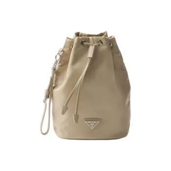 PRADA Nylon Bucket Bag Makeup Bag Regular Women's Desert Beige