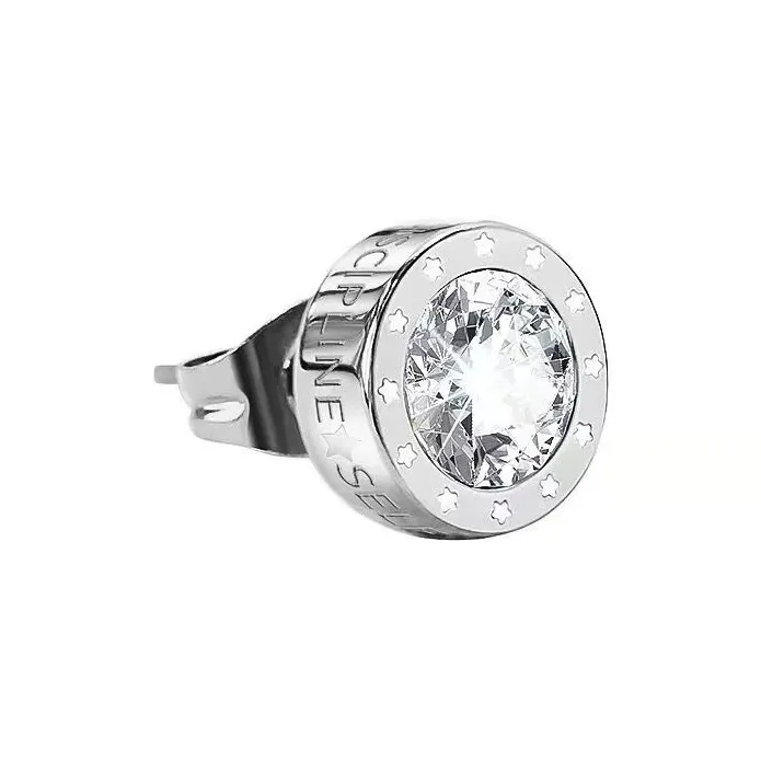 GUDUD 925 Silver Mohsunnite Stud Earrings Unisex-2