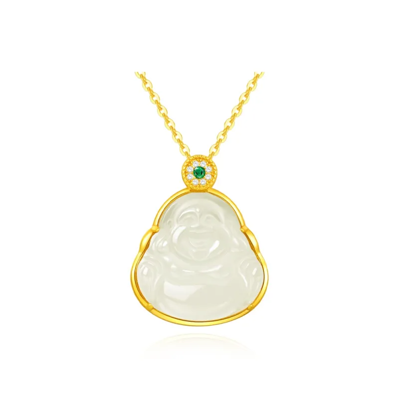 JINLIUFUJIXIANG Hetian Jade Necklaces White Jade/Pale Greenish White Jade Unisex-0