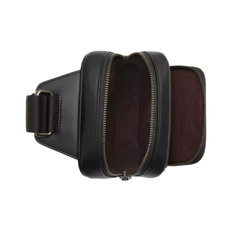 COACH Coated Canvas One Shoulder Crossbody Fanny Pack Sling Bag Mini Men's Walnut Wood Abundant-2