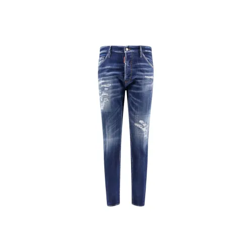 DSQUARED 2 Dark Ripped Cast Wash Cool Guy Jeans