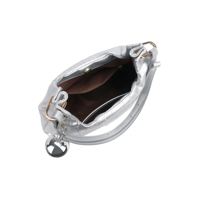 GELANNI PU Shoulder Bag Regular Women's Silver-4