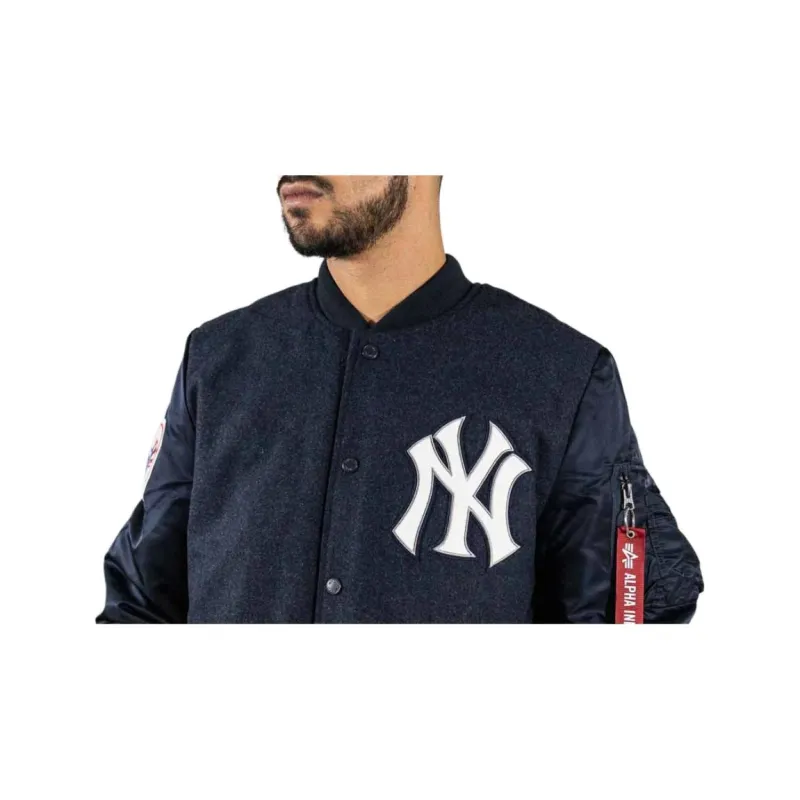 New Era x MLB Jackets Coats Men's Marine Blue-4
