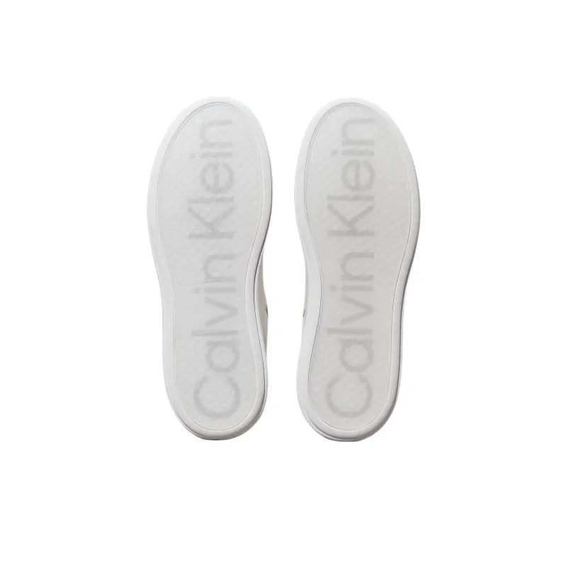CALVIN KLEIN Low Top Skateboard Shoes Men's White-5