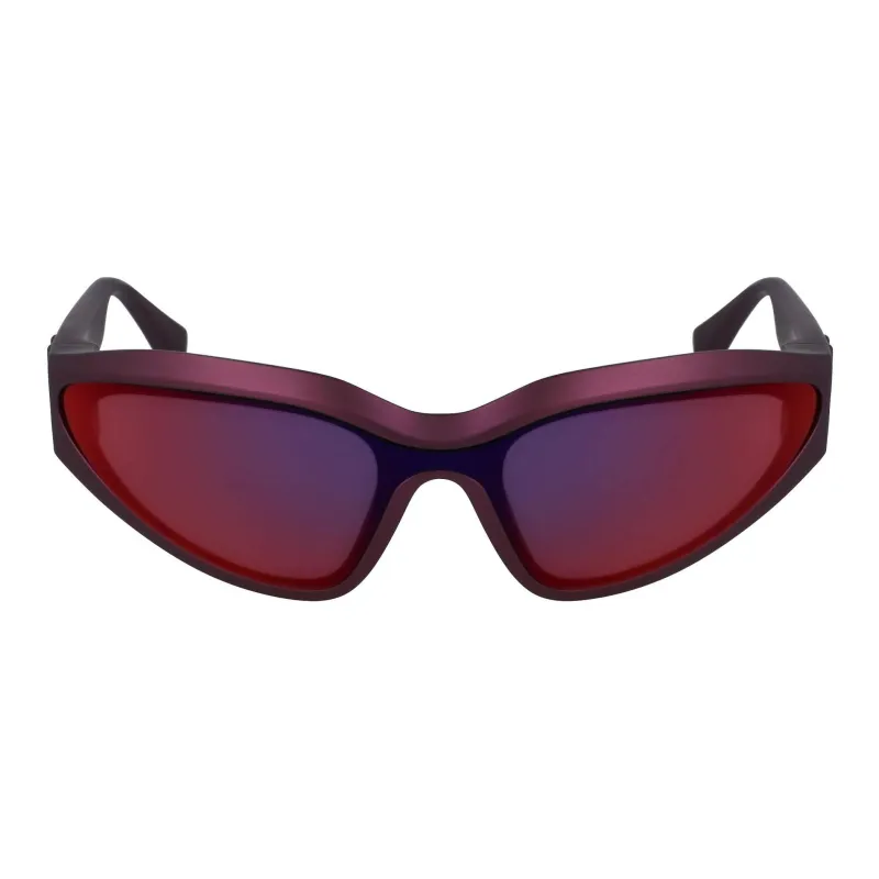 KARL LAGERFELD Injection Molded Irregular Shape Sunglasses Unisex Metal Red-1