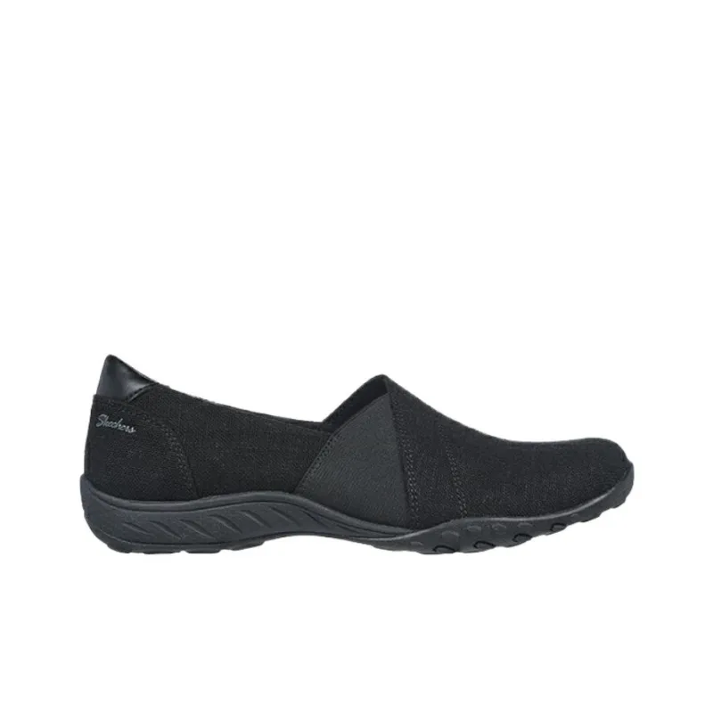 Skechers Relaxed Fit Anti Slip Wear Resistant Low Top Casual Shoes Women's Black-1
