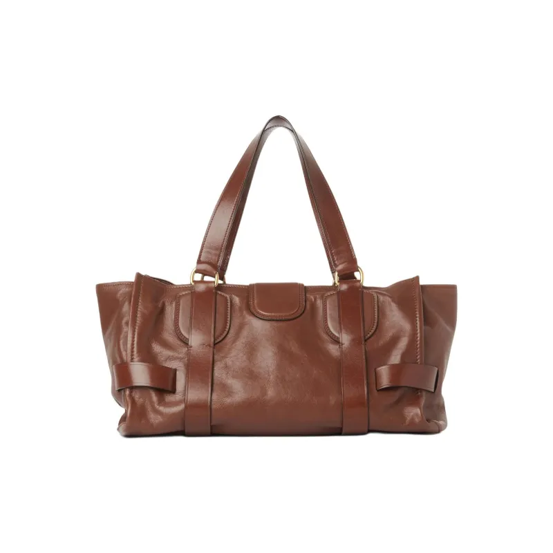 Chloe Smooth Natural Calfskin Handbag Women's Deep Ebony-2
