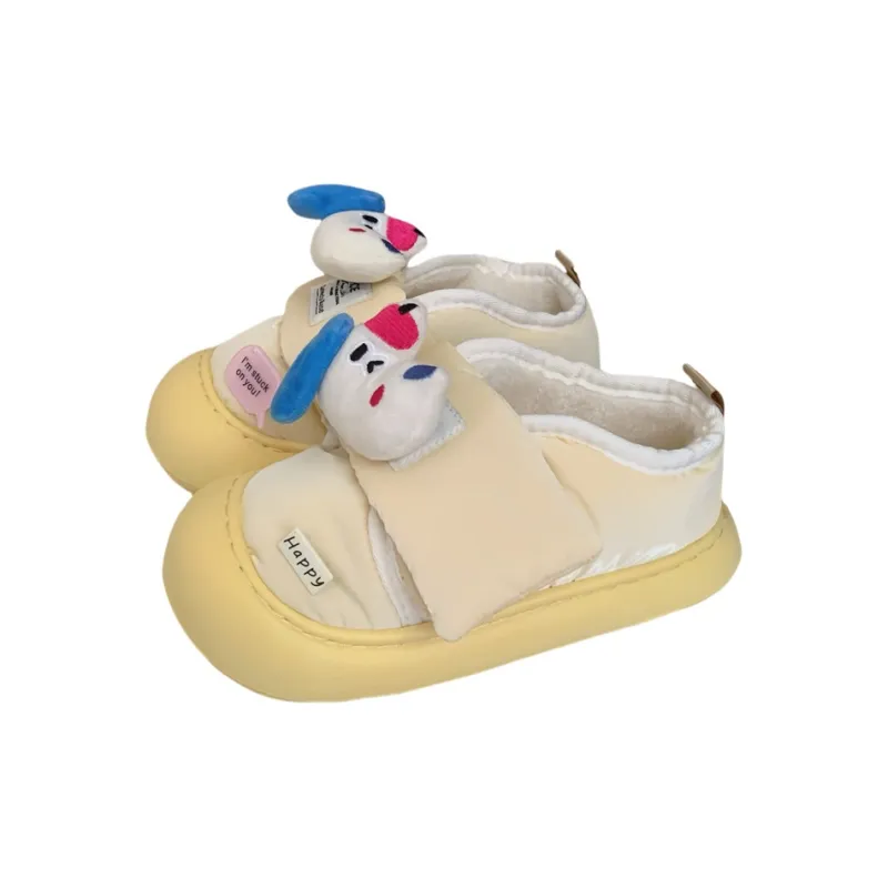 Thin Strips Cotton Slippers Women's Ecru-5