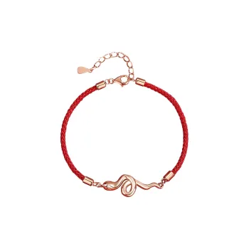Royal Dragon Mirror S925 Silver Bracelets Women's Red