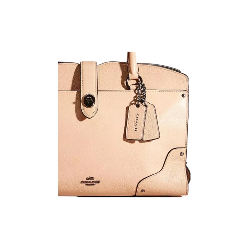 COACH Bleecker Leather Handbag Women's Camel-2