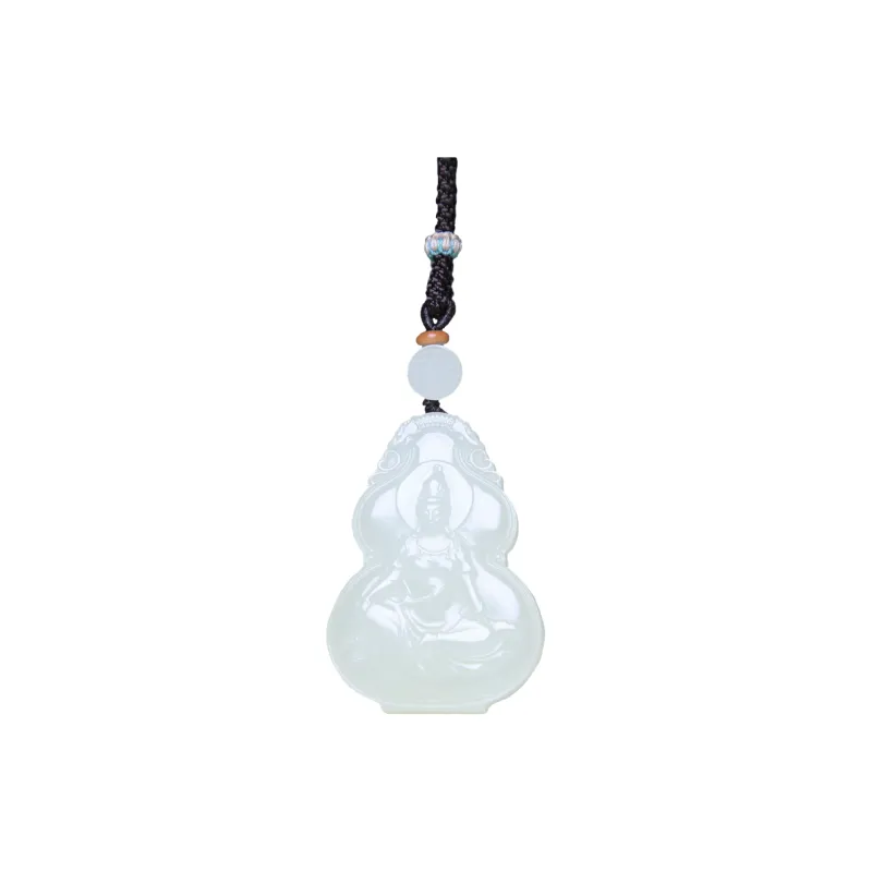 Ingenuity Hetian Jade Necklaces White Jade Men's-0