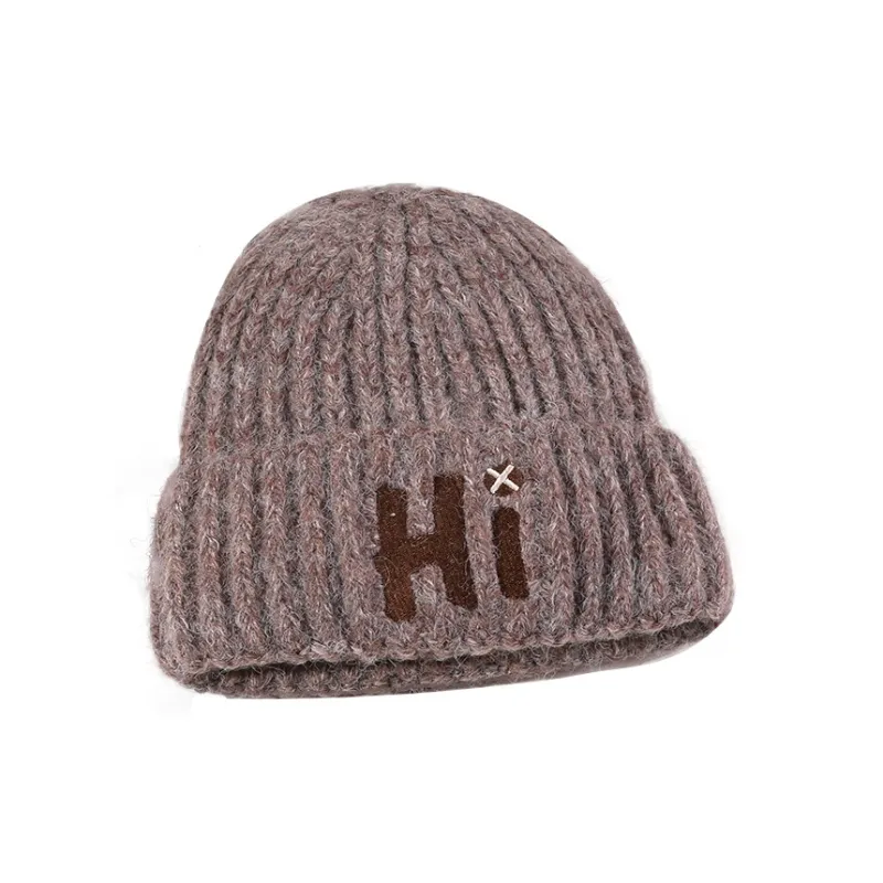 PISHUSHU Polyamide Beanies Women's Pink Khaki Mocha-3