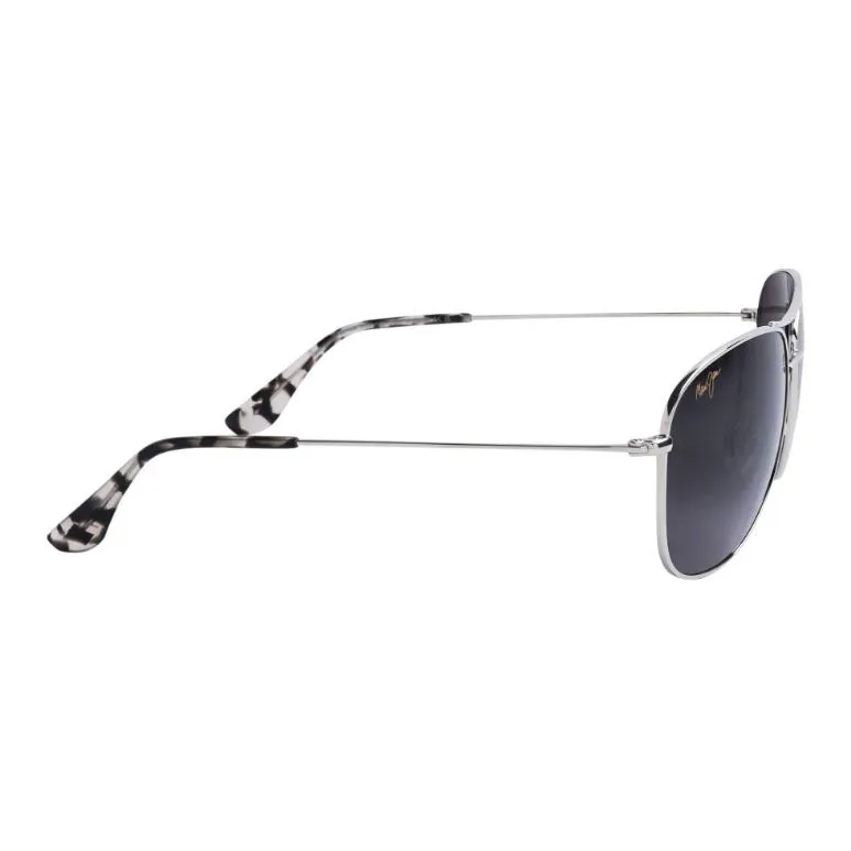 Maui Jim Titanium Aviator Sunglasses Unisex Silver-2