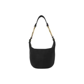 Chloe Suede Goat Leather Handbag Shoulder Bag Small Size Women's Black