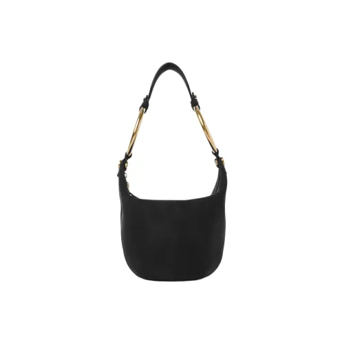 Chloe Suede Goat Leather Handbag Shoulder Bag Small Size Women's Black